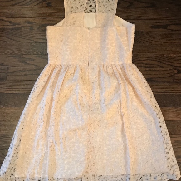 Gorgeous cream lace spring dress size 6 - Picture 6 of 8